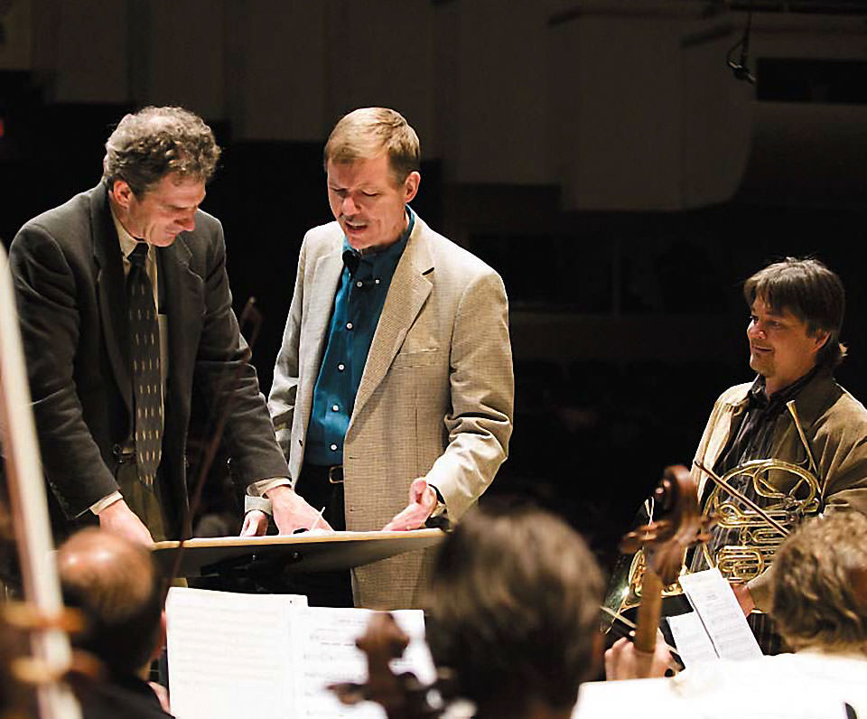 With Hartford Symphony Orchestra conductor Edward Cumming and Richard Todd, horn, April 2008