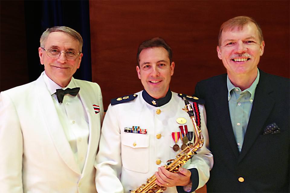 With conductor Jeffrey Renshaw and saxophonist Greg Case